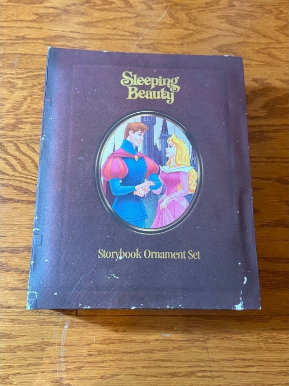 Disney SLEEPING BEAUTY MALIFICENT Storybook Christmas Ornament Set -VHTF